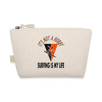 Surfer Surfboard Surfer Surfing gift - Organic Pouch - nature - Front