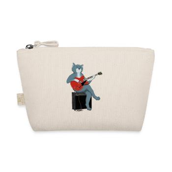 CAT PLAYS THE BLUES - cat playing guitar - Organic Pouch - nature - Front