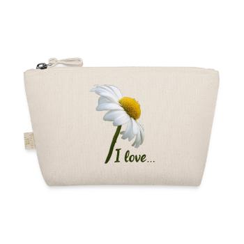 Daisies I love white flower marguerite - Organic Pouch - nature - Front