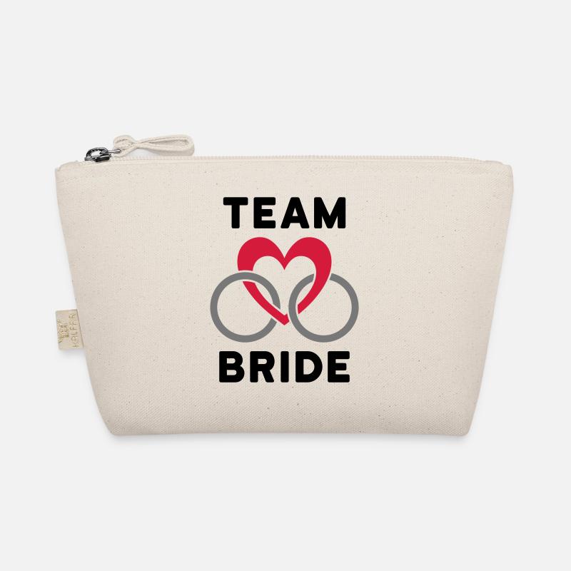 Team bride (heart, two rings) Organic Pouch
