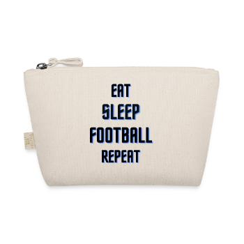 Eat Sleep Fußball wiederholen - Bio-Täschchen - Natur - Vorne