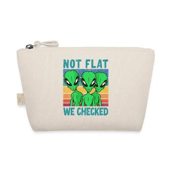Not Flat We Checked - Organic Pouch - nature - Front