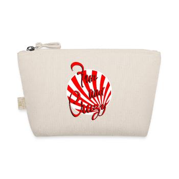 fun and crazy red white striped - Organic Pouch - nature - Front
