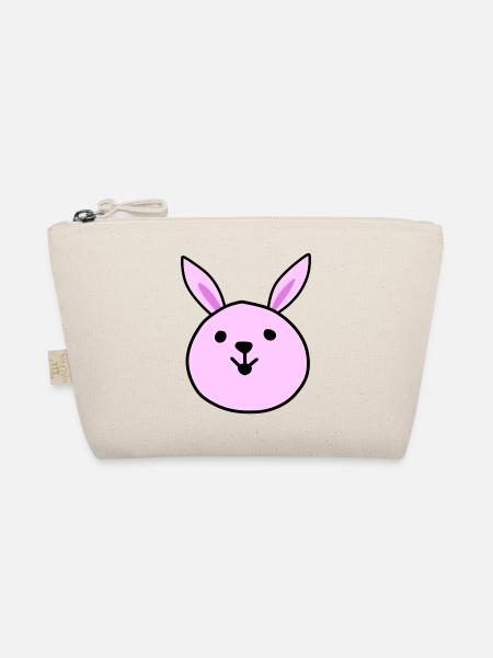 Mignon lapin rose - Trousse biologique - nature - Devant