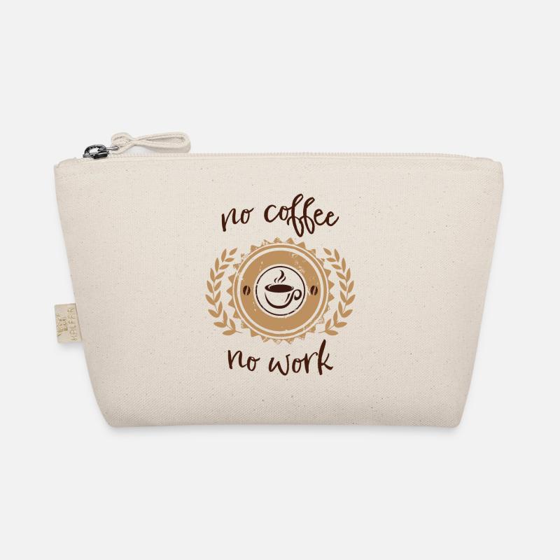 no coffee no work - Bio-Täschchen - Natur