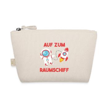 Aus zum Raumschiff Geschenkidee - Bio-Täschchen - Natur - Vorne