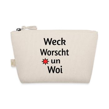 Weck Worscht un Woi - Bio-Täschchen - Natur - Vorne