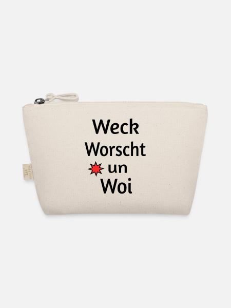 Weck Worscht un Woi - Bio-Täschchen - Natur - Vorne