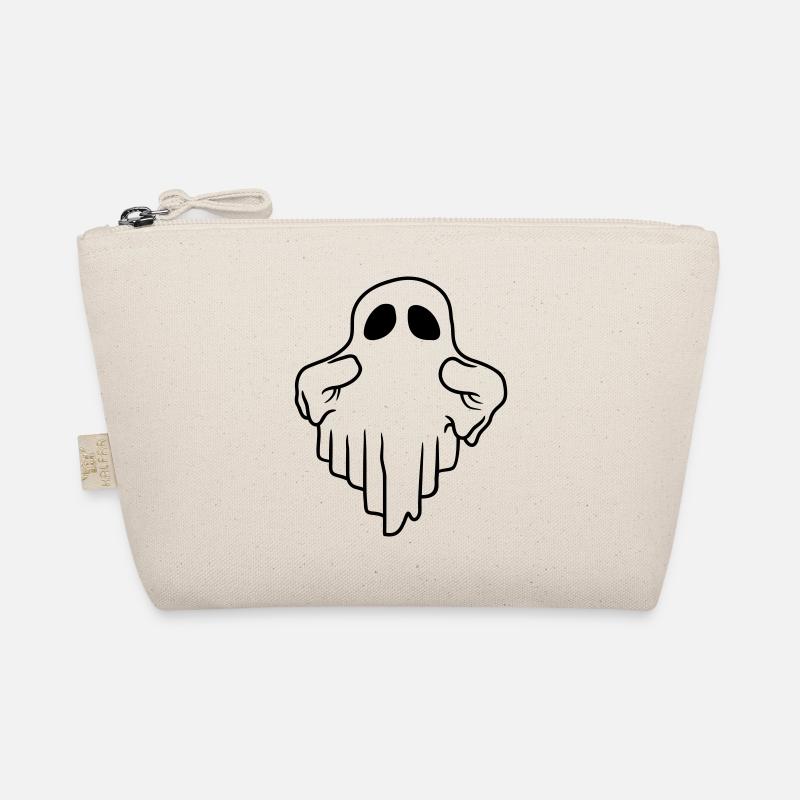 Comic funny floating ghost Organic Pouch