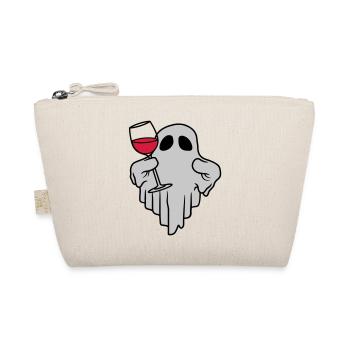 Wein trinkender Geist Comic - Bio-Täschchen - Natur - Vorne