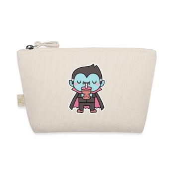 Cute Vampire Sucking On Bubble Tea - Organic Pouch - nature - Front