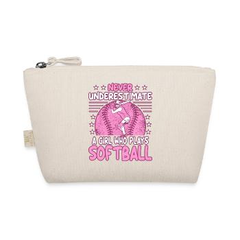 Ne sous-estimez jamais une fille qui joue au softball - Trousse biologique - nature - Devant