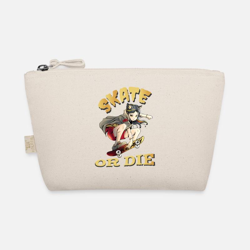 Skate oder stirb Skateboarder Anime Mädchen Bio-Täschchen