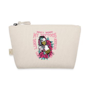 Snake tattoo - picture with woman and roses - Organic Pouch - nature - Front