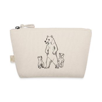 Bear Mother Father - Organic Pouch - nature - Front