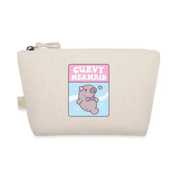 Cute Manatee Curvy Mermaid Funny - Organic Pouch - nature - Front