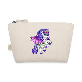 Einhorn Halloween 2022 - Bio-Täschchen - Natur - Vorne