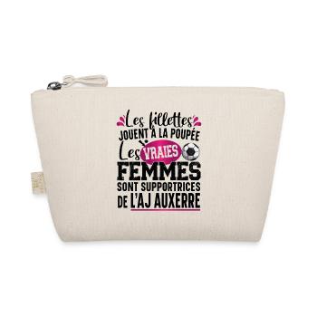 Aj Auxerre Supportrice Football Cadeau Femme Girly - Trousse biologique - nature - Devant
