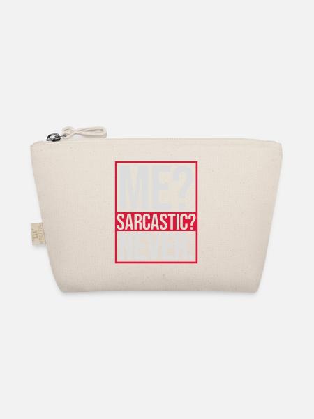 me sarcastic never Zitat - Bio-Täschchen - Natur - Vorne