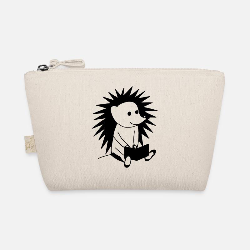 Igel liest Buch Illustration Geschenk Bio-Täschchen