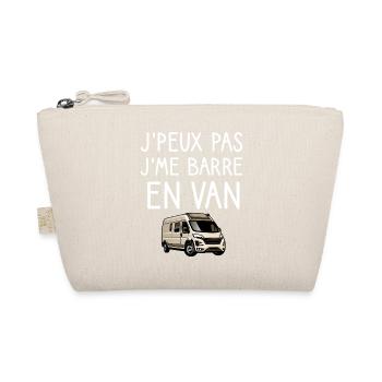 Je peux pas je me barre en van cadeau camping - Trousse biologique - nature - Devant