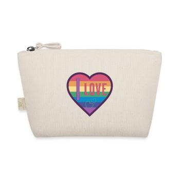 colorful heart rainbow unisex love for everyone - Organic Pouch - nature - Front