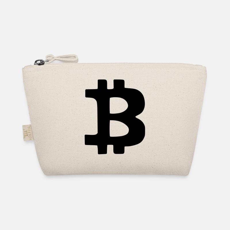 Bitcoin Crypto Currency Virtual Life Vector Organic Pouch