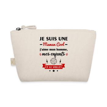 Maman cool volley, cadeau volleyeuse, volleyball - Trousse biologique - nature - Devant