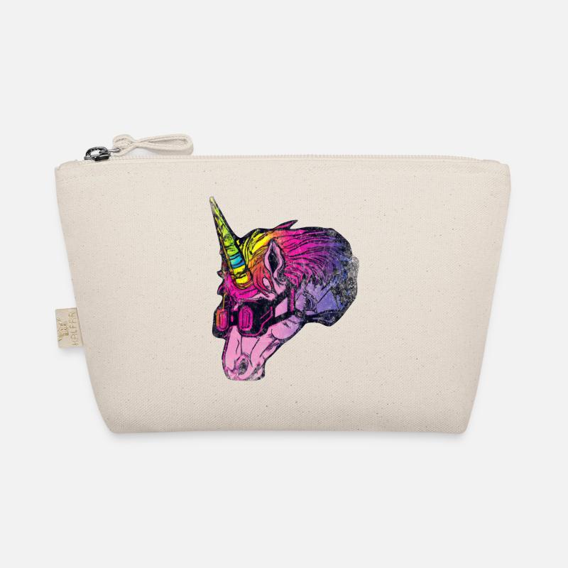 Einhorn mit buntem Horn Bio-Täschchen