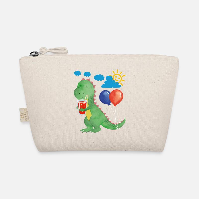 Small dino with refreshment and balloons Organic Pouch