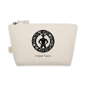 Zodiac sign Taurus 001 black - Organic Pouch - nature - Front