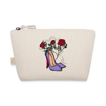 Chaussures à talons hauts avec fleur de rose. Style romantique. - Trousse biologique - nature - Devant