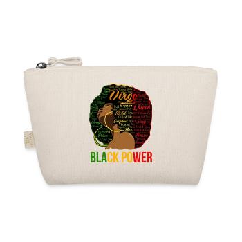 Afro Power Word Cloud Portrait - Organic Pouch - nature - Front
