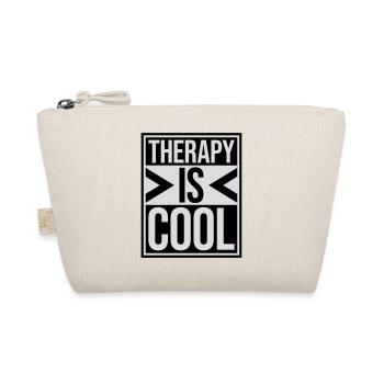 therapy is cool Quote - Organic Pouch - nature - Front