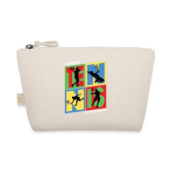 Tennis Tennis Player Vintage Retro Colorful - Organic Pouch - nature - Front