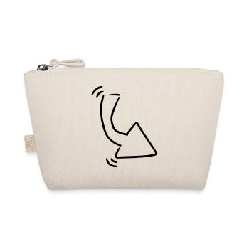 Arrow drawing sketch black - Organic Pouch - nature - Front
