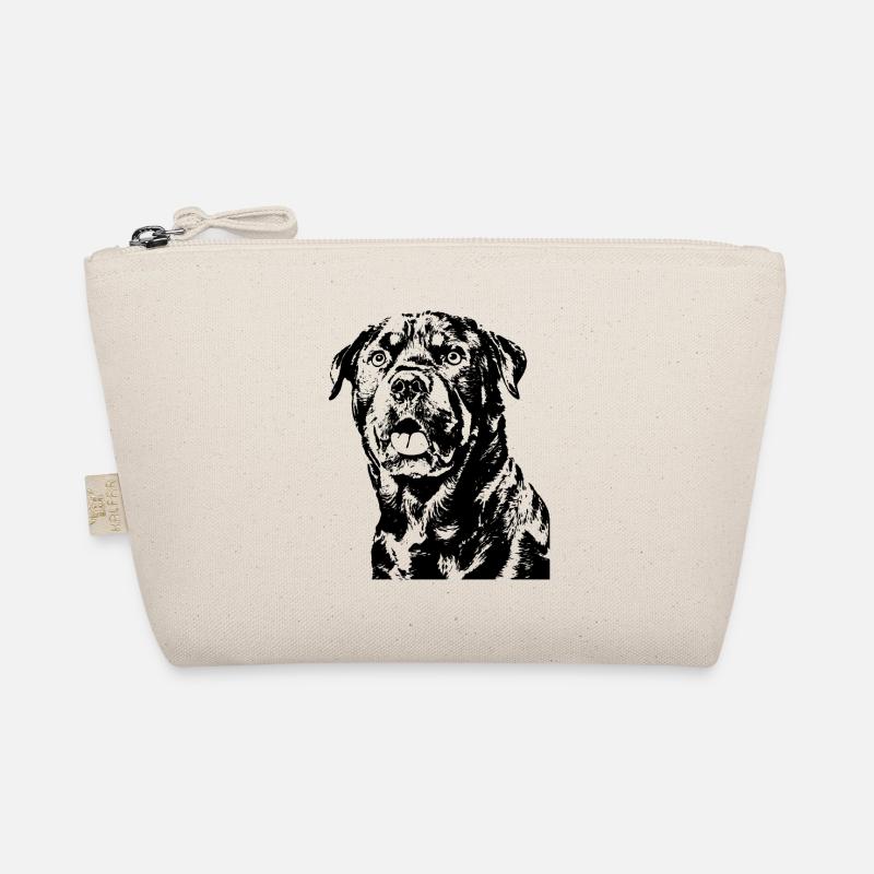 Bild eines Rottweilers im klassischen Logo Design. Bio-Täschchen