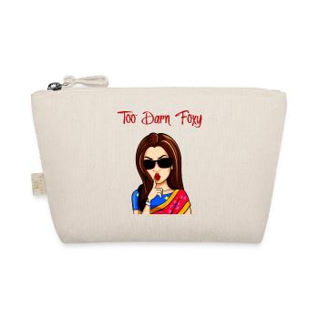 Too Darn Foxy - Brown Hair Chick - Organic Pouch - nature - Front