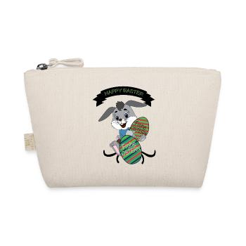 HAPPY EASTER, Easter , Coloured Easter Eggs - Organic Pouch - nature - Front