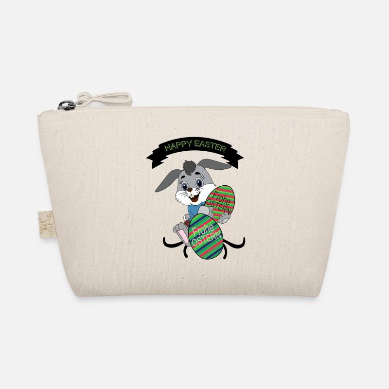 HAPPY EASTER, Easter , Coloured Easter Eggs Organic Pouch