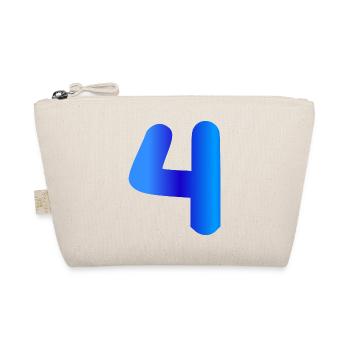 4 years birthday blue - Organic Pouch - nature - Front