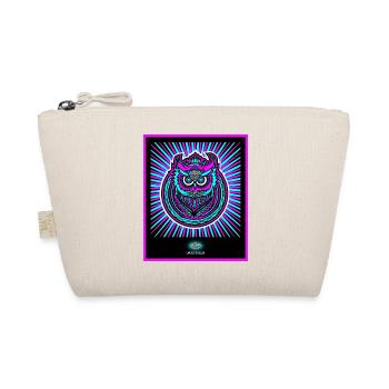 Neon owl in bright neon pink - Organic Pouch - nature - Front