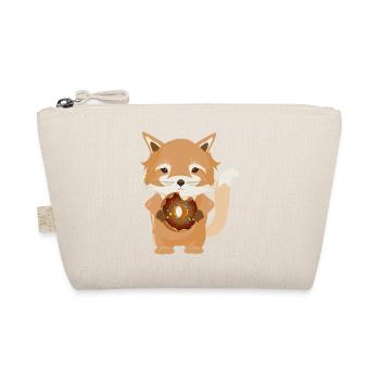 Petit renard avec délicieux beignet au chocolat - Trousse biologique - nature - Devant