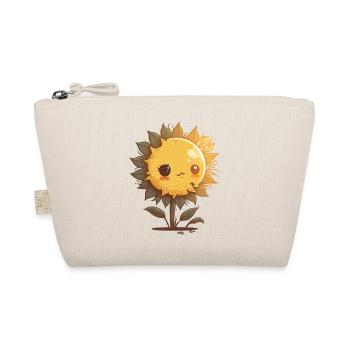 Sonnenblume Süßes Geburtstagsgeschenk - Bio-Täschchen - Natur - Vorne