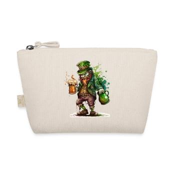 Leprechaun Green: Beer and Jug - Organic Pouch - nature - Front