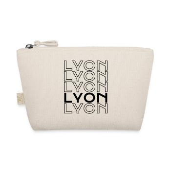 Lyon France Fra Typography - Organic Pouch - nature - Front