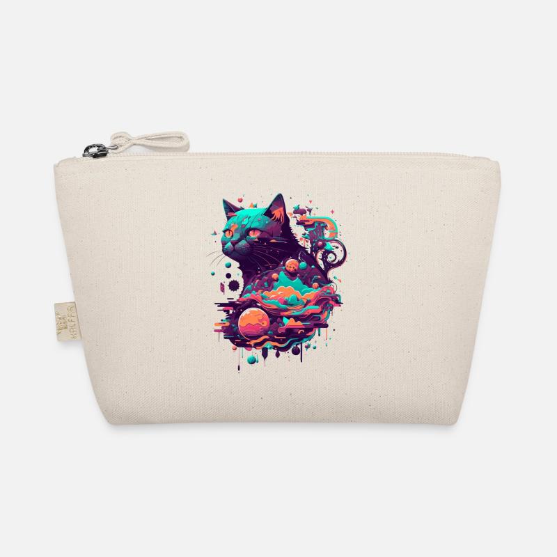 A creepy cat as a fancy gift Organic Pouch