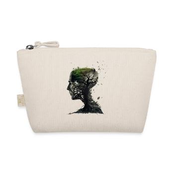 Organischer Baumkopf Geschenk - Bio-Täschchen - Natur - Vorne