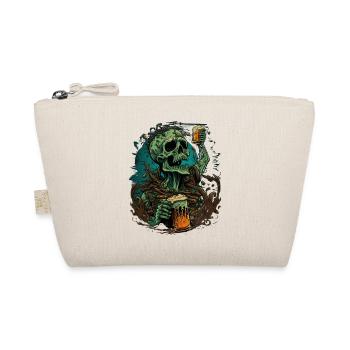 bier zombie gruselig - Bio-Täschchen - Natur - Vorne