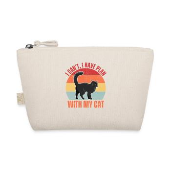 I cant I have A Plan With My Cat - Organic Pouch - nature - Front